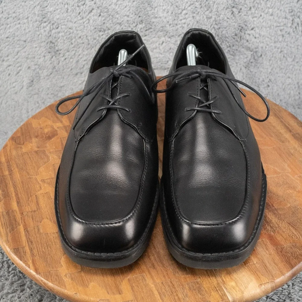 Mens 1803 Black‎ Leather Lace Up Comfort Oxfords Size Euro 46 US 12